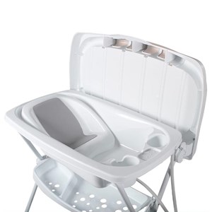 Banheira de Bebê Plástica Premium com Trocador Branco/Rosa - Galzerano  