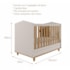 Berço Americano Mini Cama Mimo Off White/Nature com Colchão Physical - Permóbili Baby