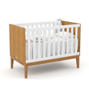 Berço Americano Unique Freijó/Branco Soft/Eco Wood com Colchão Baby Physical - Matic Móveis 