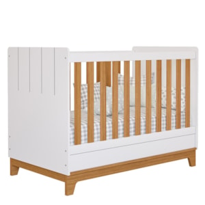 Berço Mini Cama Biscoito Branco/Nature - Permóbili Baby