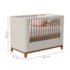 Berço Mini Cama Boom Plus Classic Areia Fosco com Colchão Baby Physical - Reller Móveis