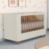 Berço Mini Cama Boom Plus Nordic Areia Fosco com Colchão Baby Physical - Reller Móveis