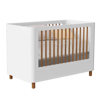 Berço Mini Cama Boom Plus Nordic Branco Fosco - Reller Móveis