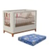 Berço Mini Cama Boom Slim Classic Areia Fosco com Colchão Baby Physical - Reller Móveis