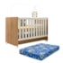 Berço Mini Cama Encanto Nature/Off White com Colchão Baby Physical - Peternella Móveis