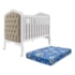 Berço Mini Cama Harmonia Branco com Capitonê e Colchão Physical - Permóbili Baby