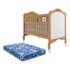 Berço Mini Cama Harmonia Nature/Branco com Colchão Physical - Permóbili Baby