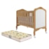 Berço Mini Cama Harmonia Nature/Branco com Colchão Supreme - Permóbili Baby