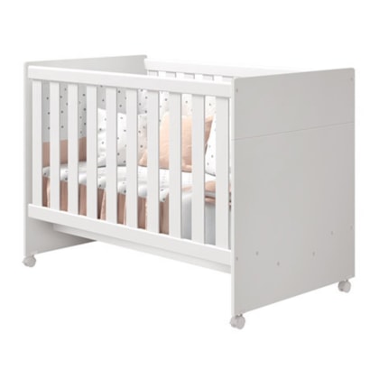 Berço Mini Cama Katatau Branco Brilho - Reller Móveis 