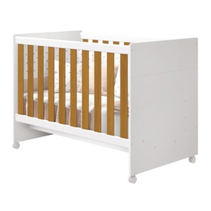 Berço Mini Cama Katatau Flex Branco/Savana com Colchão D18 de 10cm - Reller Móveis