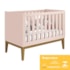 Berço Mini Cama Noah Classic Rosa Fosco Pés Amadeirado com Colchão Baby Physical - Reller Móveis