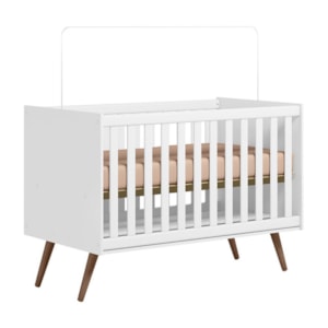 Berço Mini Cama Q Encanto Retrô Branco Acetinado - Qmovi