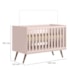 Berço Mini Cama Q Encanto Retrô Rosa com Colchão Baby Physical - Qmovi