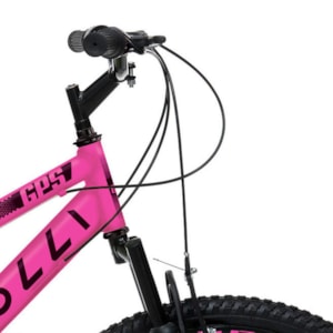 Bicicleta GPS Aro 26 Aero 21 Marchas Freios V-Brake em Aço Carbono Rosa Neon - Colli Bike