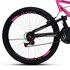 Bicicleta GPS Aro 26 Aero 21 Marchas Freios V-Brake em Aço Carbono Rosa Neon - Colli Bike