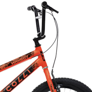 Bicicleta Max Boy Cross Aro 20 Freio V-Brake 1 Marcha Laranja Neon - Colli Bike