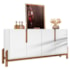 Buffet Aparador Lizz 170cm 4 Portas Branco/Cedro - Casa D