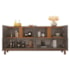 Buffet Aparador Lizz 170cm 4 Portas Cinza Pérola/Cedro - Casa D