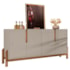 Buffet Aparador Lizz 170cm 4 Portas Off White/Cedro - Casa D