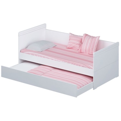 Cama Babá Nuth com Auxiliar Branco Fosco - Reller Móveis