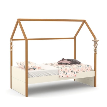 Cama Infantil Kids Liv Off White/Freijó - Matic Móveis