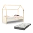 Cama Infantil Kids Liv Off White/Natural com Colchão Light D33 - Matic Móveis 