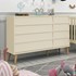 Cômoda Infantil Noah Retrô com Porta Areia Fosco e Pés Madeira Natural - Reller Móveis