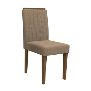 Conjunto 2 Cadeiras Ana Imbuia/Marrom Rosê - PR Móveis  