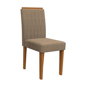 Conjunto 2 Cadeiras Ana Ipê/Marrom Rosê - PR Móveis  