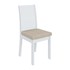 Conjunto 2 Cadeiras Athenas Branco/Linho Bege - Móveis Lopas