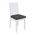 Conjunto 2 Cadeiras Athenas Branco/Veludo Marrom - Móveis Lopas