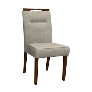 Conjunto 2 Cadeiras Itália Amêndoa/Marrom Claro - PR Móveis 