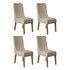 Conjunto 4 Cadeiras Amélia Carvalho Europeu/Suede Nude - PR Móveis