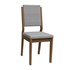 Conjunto 4 Cadeiras Carol Imbuia/Cinza Claro - PR Móveis  