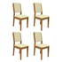 Conjunto 4 Cadeiras Carol Ipê/Bege - PR Móveis  