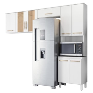 Cozinha Compacta 8 Portas Fit Branco - Nicioli 