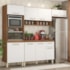 Cozinha Compacta Dama 4 Peças Amêndola/Branco - Demóbile  