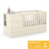 Dormitório Completo Infantil Tutto New 4 Portas, Cômoda 4 Gavetas, Berço Multifuncional Formare e Colchão D18 Off White - Matic Móveis