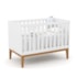 Dormitório Completo Infantil Unique 3 Portas, Cômoda 6 Gavetas, Berço Branco Soft/Eco Wood e Colchão - Matic Móveis 