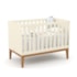 Dormitório Completo Infantil Unique 3 Portas, Cômoda 6 Gavetas, Berço Off White/Eco Wood e Colchão - Matic Móveis 