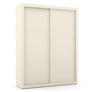 Dormitório Tutto New 2 Portas, Cômoda 1 Porta e Berço Off White com Capitonê e Colchão Physical - Matic Móveis