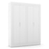 Dormitório Tutto New 4 Portas, Cômoda 1 Porta e Berço Branco Soft com Capitonê e Colchão Supreme - Matic Móveis