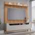 Estante Home Moema Off White/Nature para TV até 70” - Permóbili 