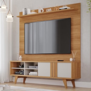 Estante Home Paraty Nature/Off White para TV até 70” - Permóbili