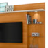 Estante Home Theater Alan Cinamomo/Off White para TV até 55” com Rodízios - Madetec