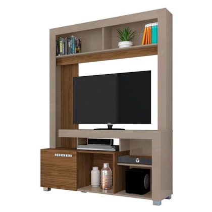 Estante Home Theater Flávia Fendi/Naturale para TV até 50” - Madetec