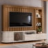 Estante Home Theater Le Mans Naturale/Off White para TV até 70” - Madetec