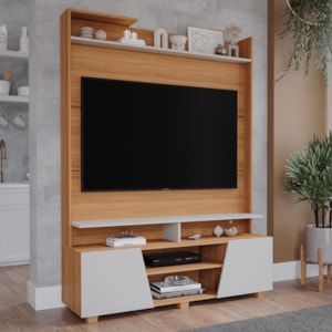 Estante Home Theater Master Nature/Off White para TV até 55” - Permóbili