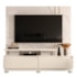 Estante Home Theater New Apolo Calacata/Off White para TV até 75” com Pés - Madetec