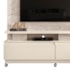 Estante Home Theater New Apolo Calacata/Off White para TV até 75” com Rodízios - Madetec